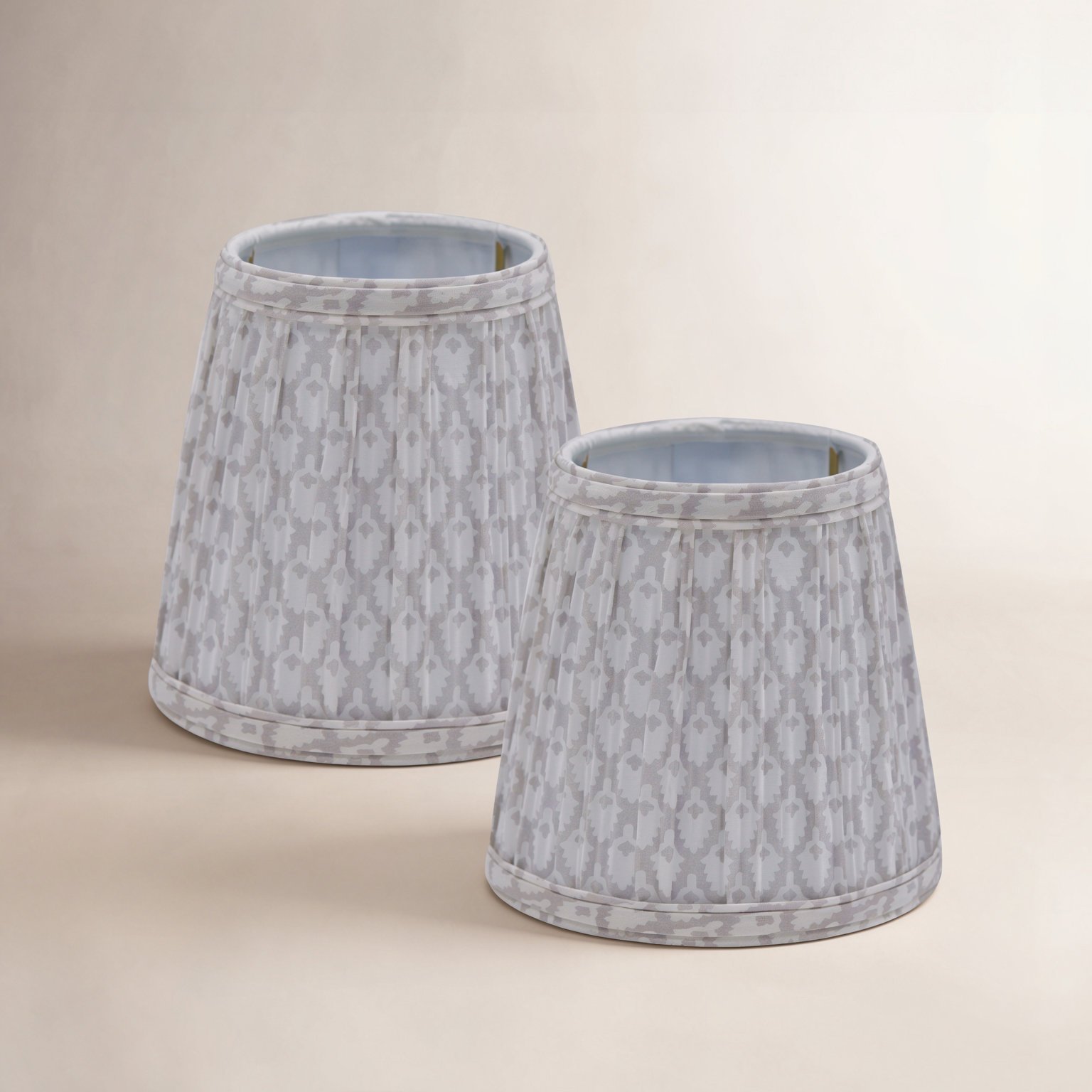 Empire Hardback Sconce Lamp Shade Set, Beige/White