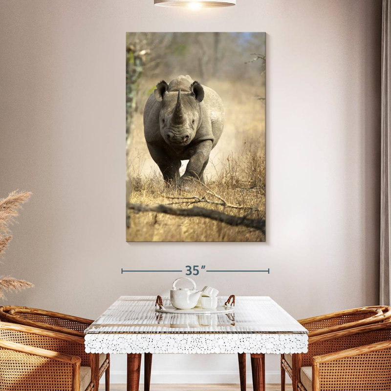Brampt Black Rhino, 51" H x 34" W
