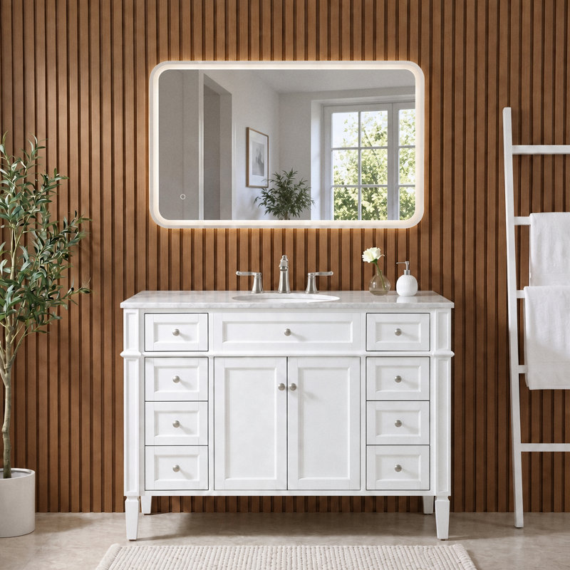 Ensemble de meuble-lavabo simple 48 "Rivers, Blanc