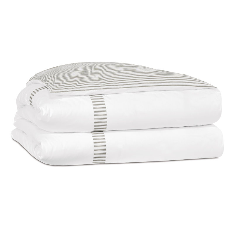 Blass Ticking Duvet Cover, Fawn, Queen Duvet Cover