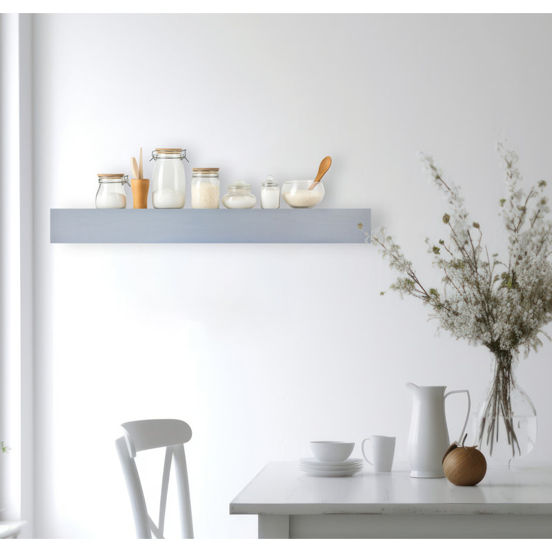 Chierika Oak Accent Shelf, Gray, 4" H x 40" W x 4" D
