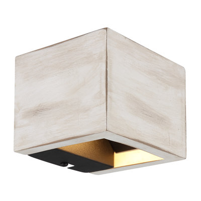 Alshareef Manufactured Wood LED Flush Mounted Sconce