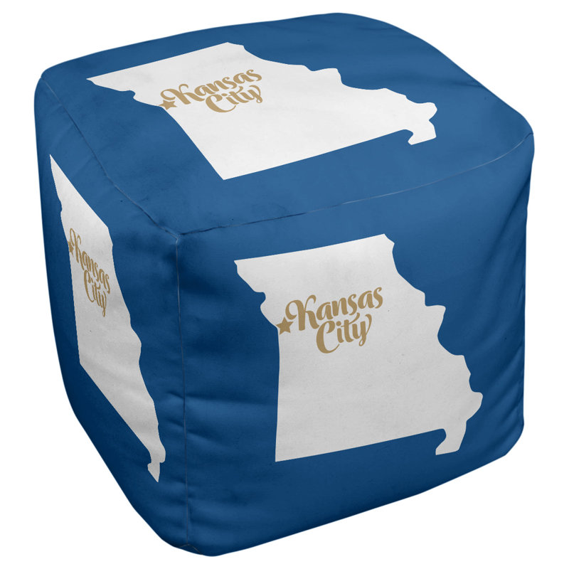 Repose-pieds cubique missouri sports, Rouge / Jaune