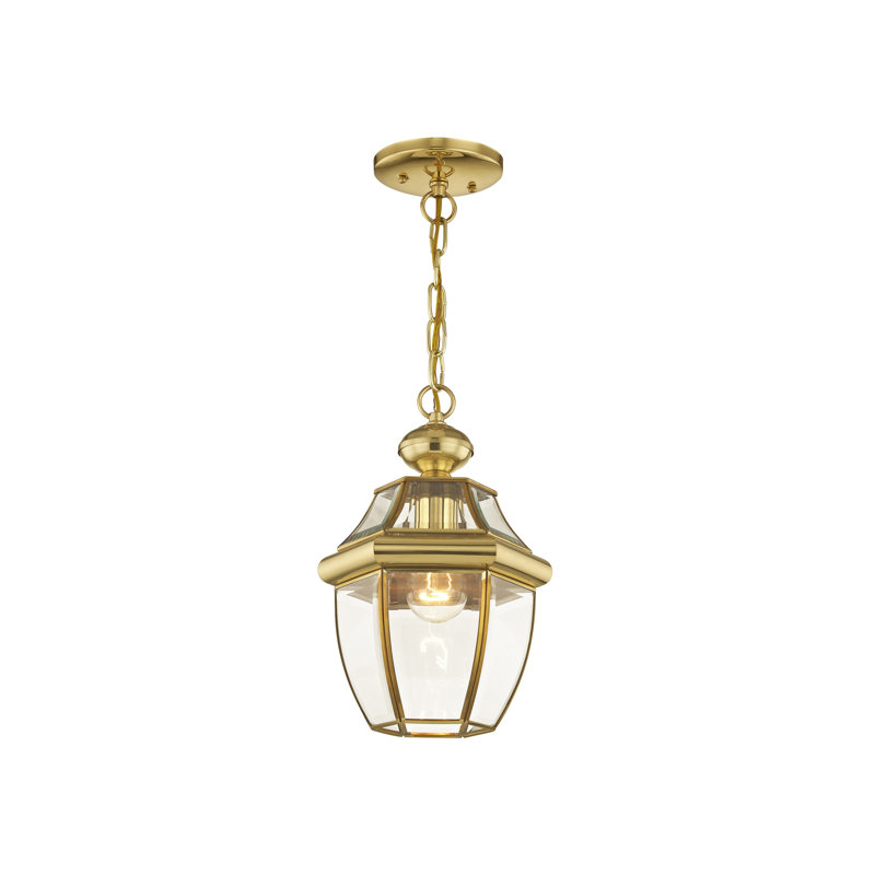 Alexavier Outdoor Hanging Lantern, Polished Brass