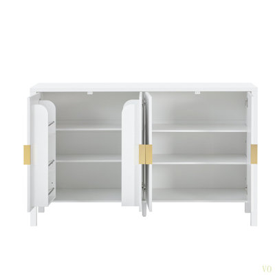 Armoire de rangement 57,5 po Modern Modern Stripe