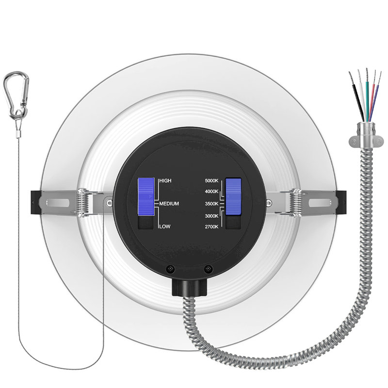Plafonnier encastré 8 pouces à DEL 36W / 27W / 18W 5CCT 120-347V