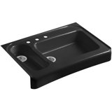 Assure 36" L x 25-1/2" W x 6-7/8" Barrier-Free Tile-In/Under-Mount Double Kitchen Sink