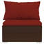 Canapé de patio rectangulaire 82,7 po de largeur avec coussins-433838547-433838544