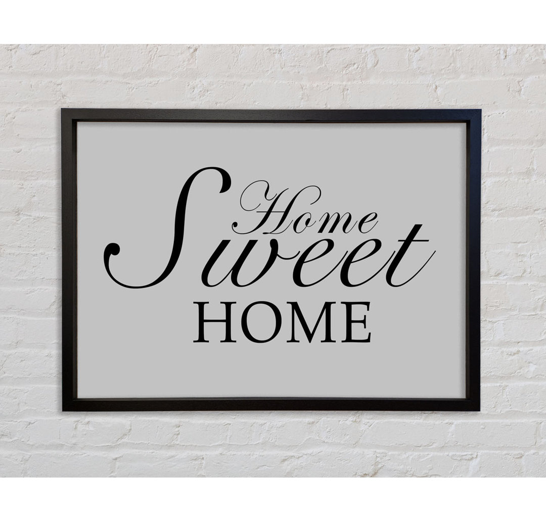 Home Quote Home Sweet Home - Einzelner Bilderrahmen Typografie auf Leinwand