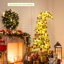 Arbre de Noël pliable de 6 pi avec plateau pliable, 290 branches, 120 lumières DEL-1447334029