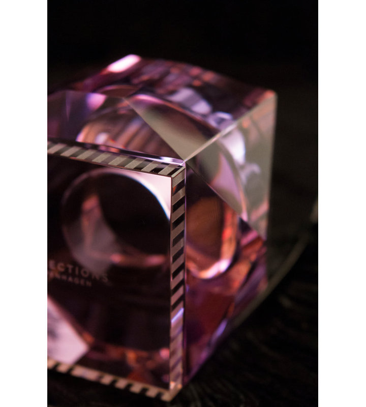 Ophelia Tealight Candle Holder, Rose/Black