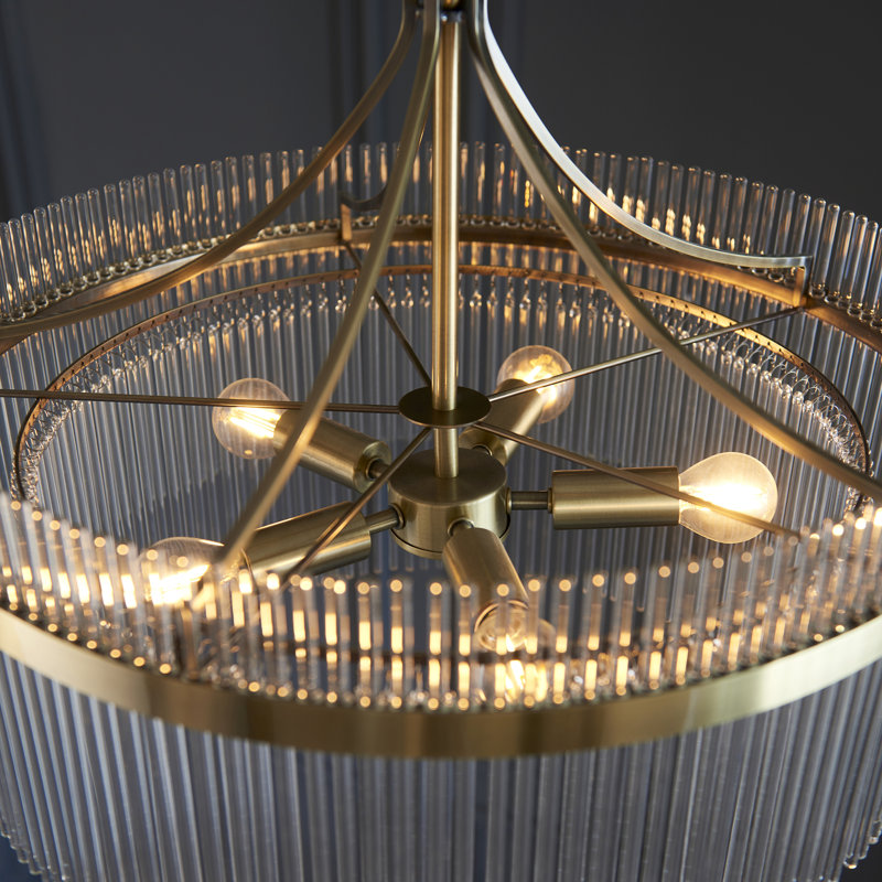 Geira 5 - Light Unique/Statement Chandelier, Antique Brass