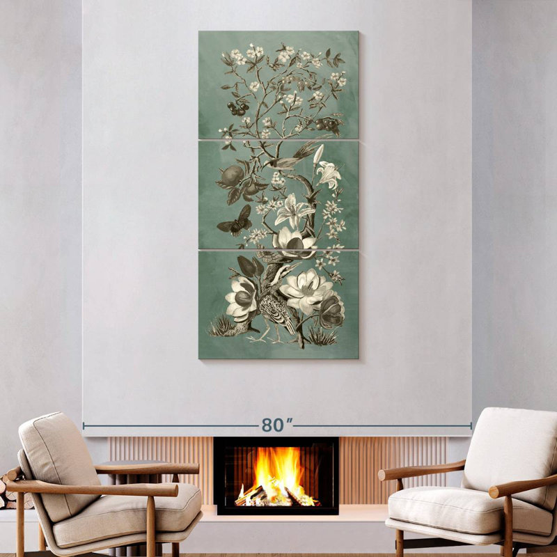 Chinoiserie Patina II, H 75 po x l 36 po
