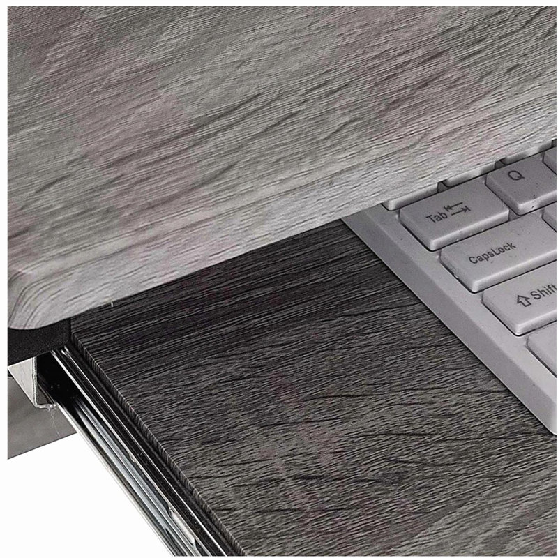 Bureau d'ordinateur complet, gris, Gris