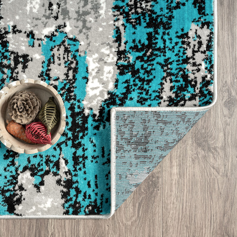 Abstract Indoor Rug, Runner 2' x 7'