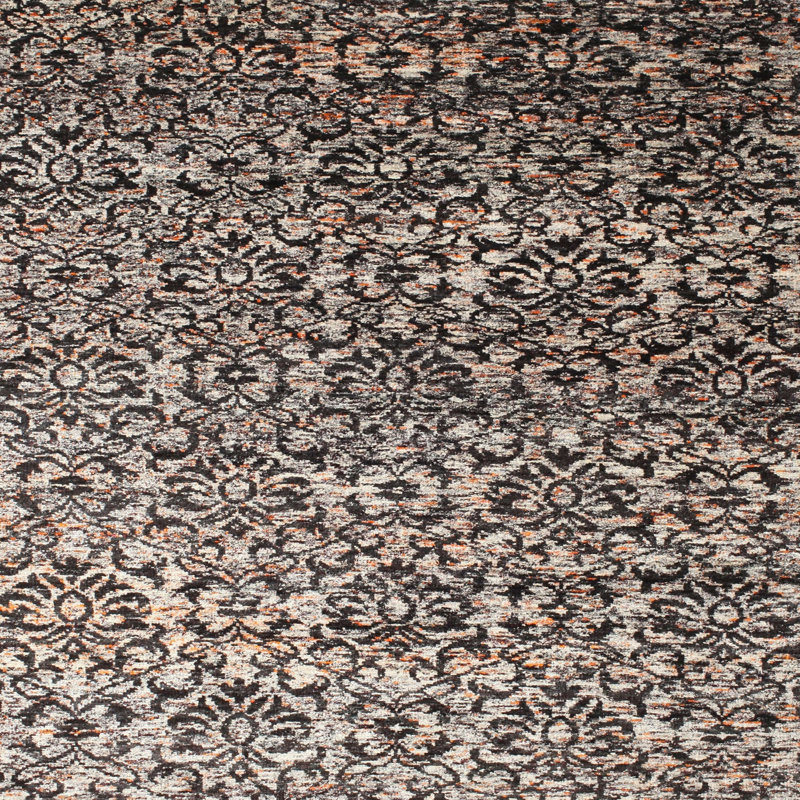 Tapis de zone noire contemporaine, Carré 8 pi
