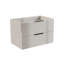 Meuble-lavabo 30 po avec lavabo en céramique - Meuble-lavabo mural flottant cannelé avec tiroirs, moderne-2009154740-2009154742