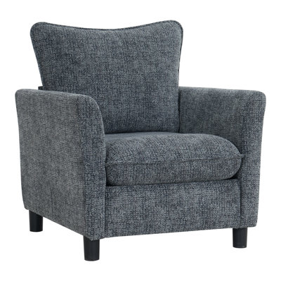 Chaise d'appoint rembourrée en chenille moderne, fauteuil de 29 po de largeur avec housse de coussin amovible et mousse haute densité pour le salon et la chambre à coucher
