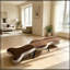 Chaise longue rembourrée pliable avec pieds robustes