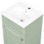Meuble-lavabo de 18 po avec trop-plein de finition, tablette de porte et charnières à fermeture douce pour un mécanisme d'installation silencieux et fonctionnel
