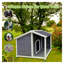 Niche pour chien d'extérieur en bois pour chien de taille moyenne - chenil imperméable et coupe-vent avec porche, abri pour chien facile à assembler