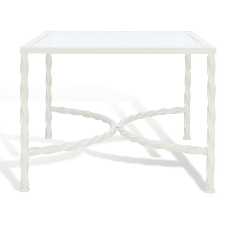 Vera Glass Cocktail Table, White