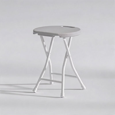 Tabourets de bar pliants portatifs pour adultes, chaise pliante robuste supportant jusqu'à 272 kg (600 lb) avec poignée, pieds antidérapants, structure en acier solide, pour une utilisation intérieure et extérieure (camping, cuisine, VR, fêtes).