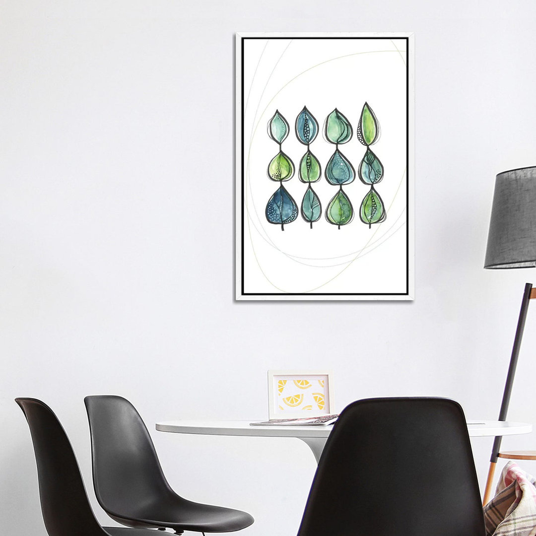 Water Color Leaves Green von Soul Curry Art & Illustrations - Gallery-Wrapped Canvas Giclée