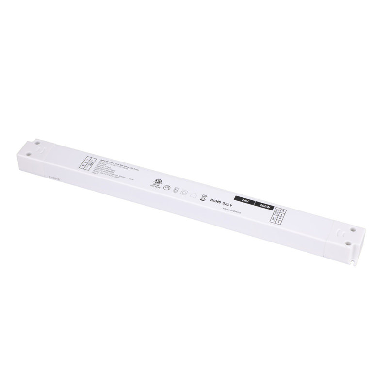 200W 24V 5-in-1 Ultra-Slim LED d'intérieur, transformateur de gradation pour éclairage de présentation