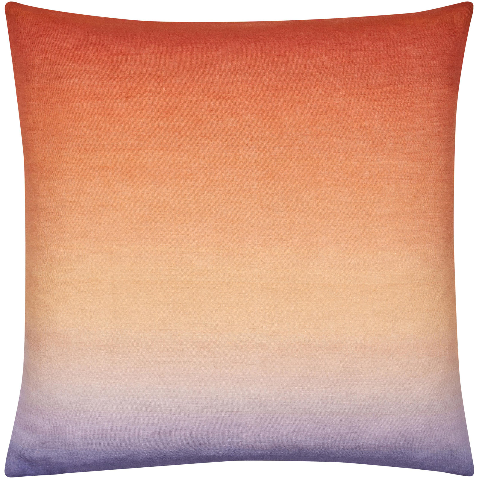 Deadra Ombre Linen Throw Pillow, 20" x 20", Down, Brick Red