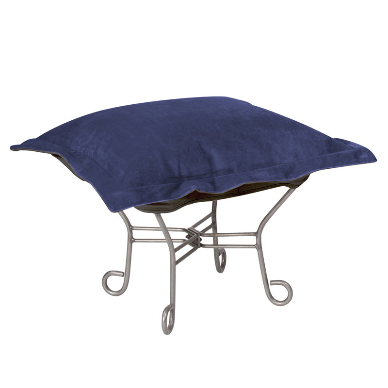 Azaria Upholstered Ottoman, Bella Royal, Titanium