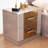 Frum Signature Nightstand in Riversand with Golden Accent