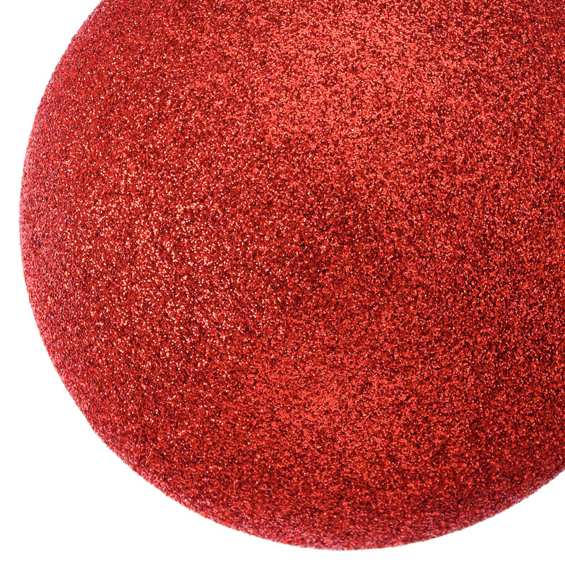 Boule scintillante en plastique incassable 100 mm , Rouge