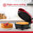 4-inch Personal Waffle Maker - Red Metalic