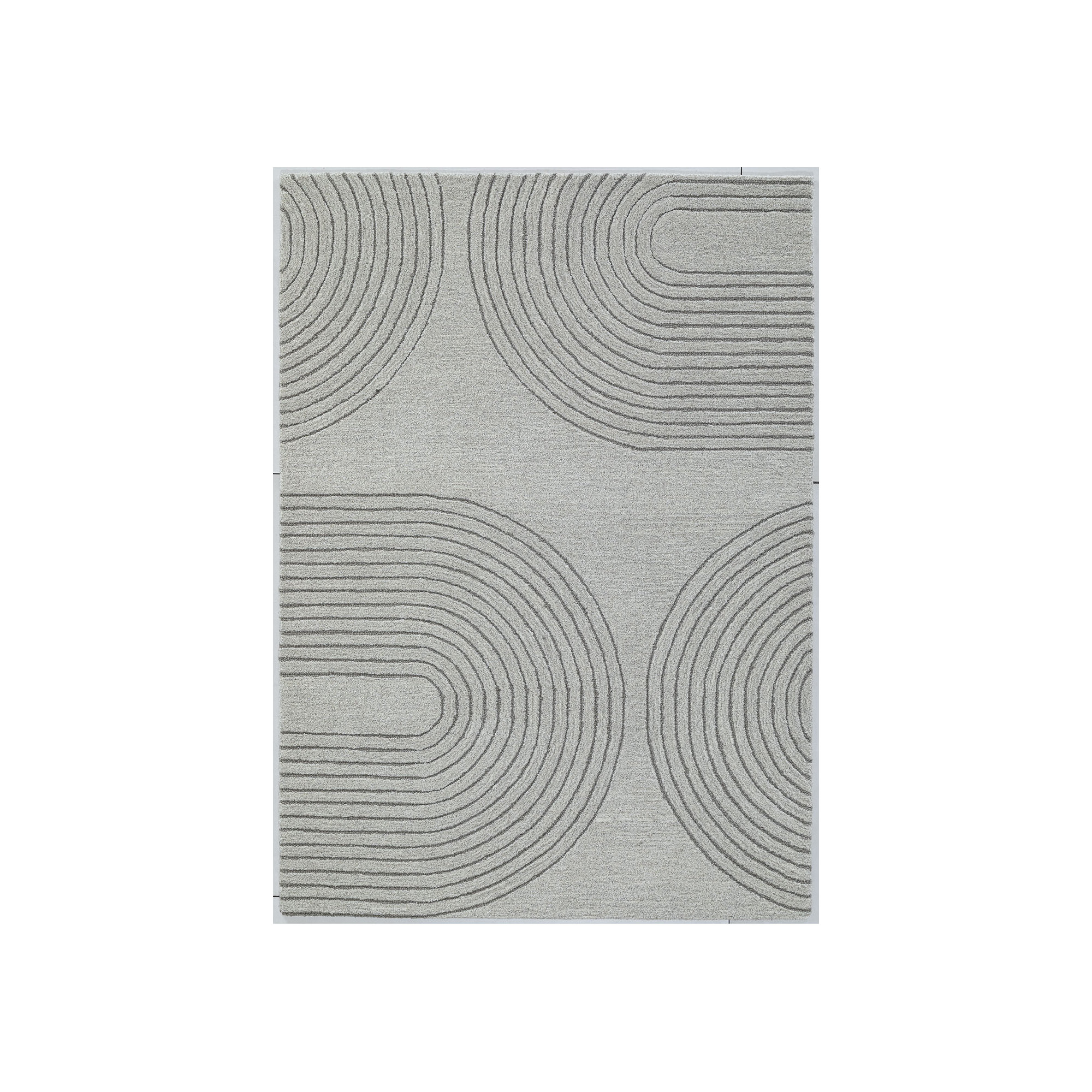 Helaine Hand Tufted Wool Ivory Rug, Rectangle 2' x 3'