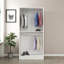 Garde-robe moderne blanc, panneau de particules enduit 100% mélamine, 35,4 x 74,8 x 20,5 pouces | Fabrication robuste, capacité de tablette de 11,0 lb | Conception élégante de couleur unie pour un rangement organisé dans les chambres et les espaces de vie-474491091