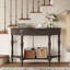 Console en bois massif avec tiroir cannelé et pieds à colonnes romaines-133631282-133631284-133631285