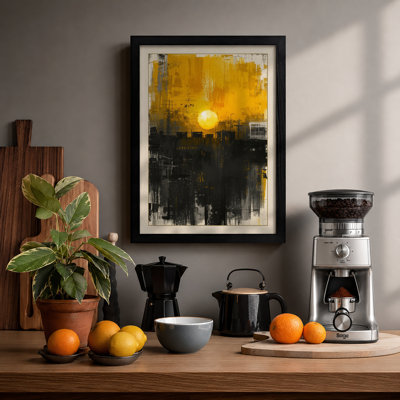 Sun Over City Modern - Framed Print