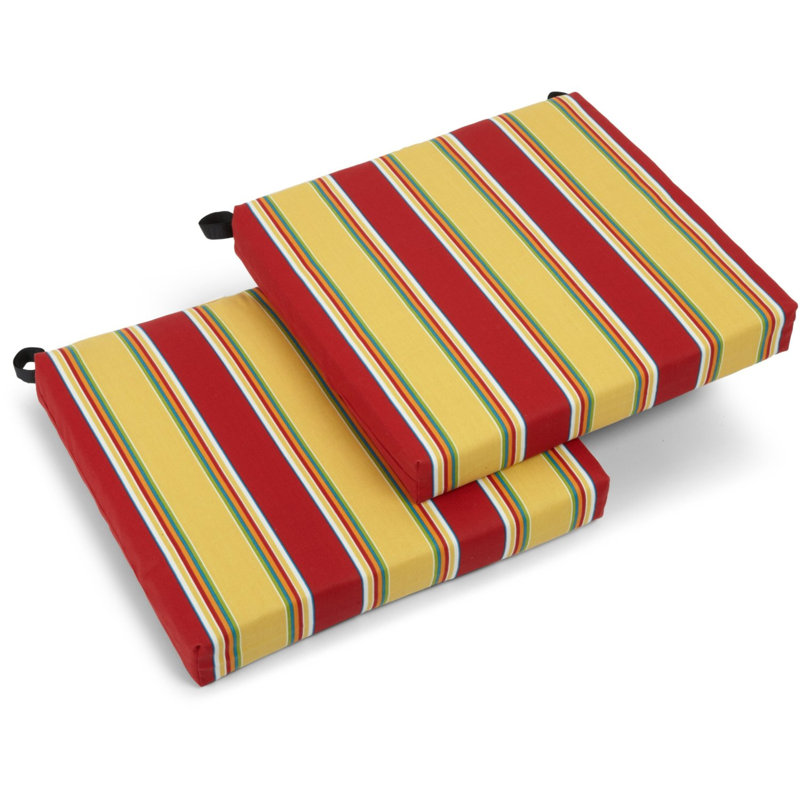 Indoor/Outdoor Adirondack Chair Cushion, Halliwell Day Stripe, 3" H x 20" W x 19" D