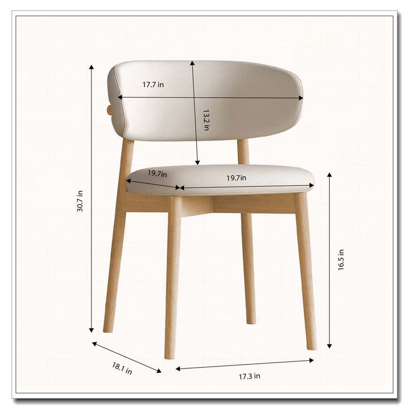 Chaises en cuir PU, Naturel