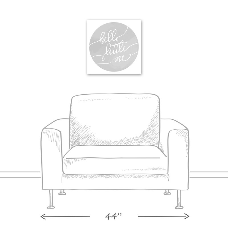 Art sur toile hello little one Algernon, H 16 po x l 16 po x P 1,25 po