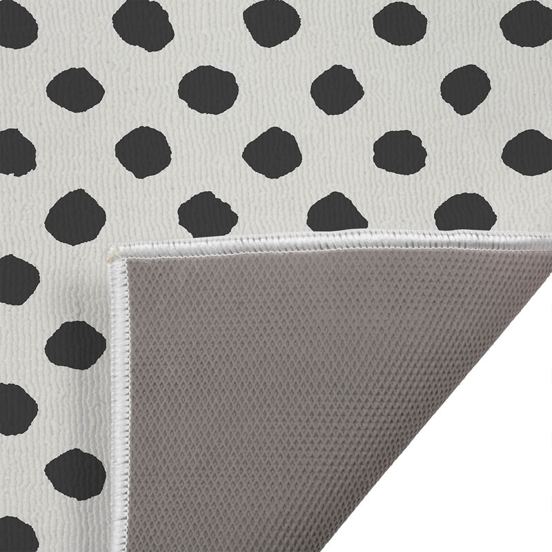 Paillasson Large Large Dot, Ivoire, gris anthracite, L 24 po x L 17 po