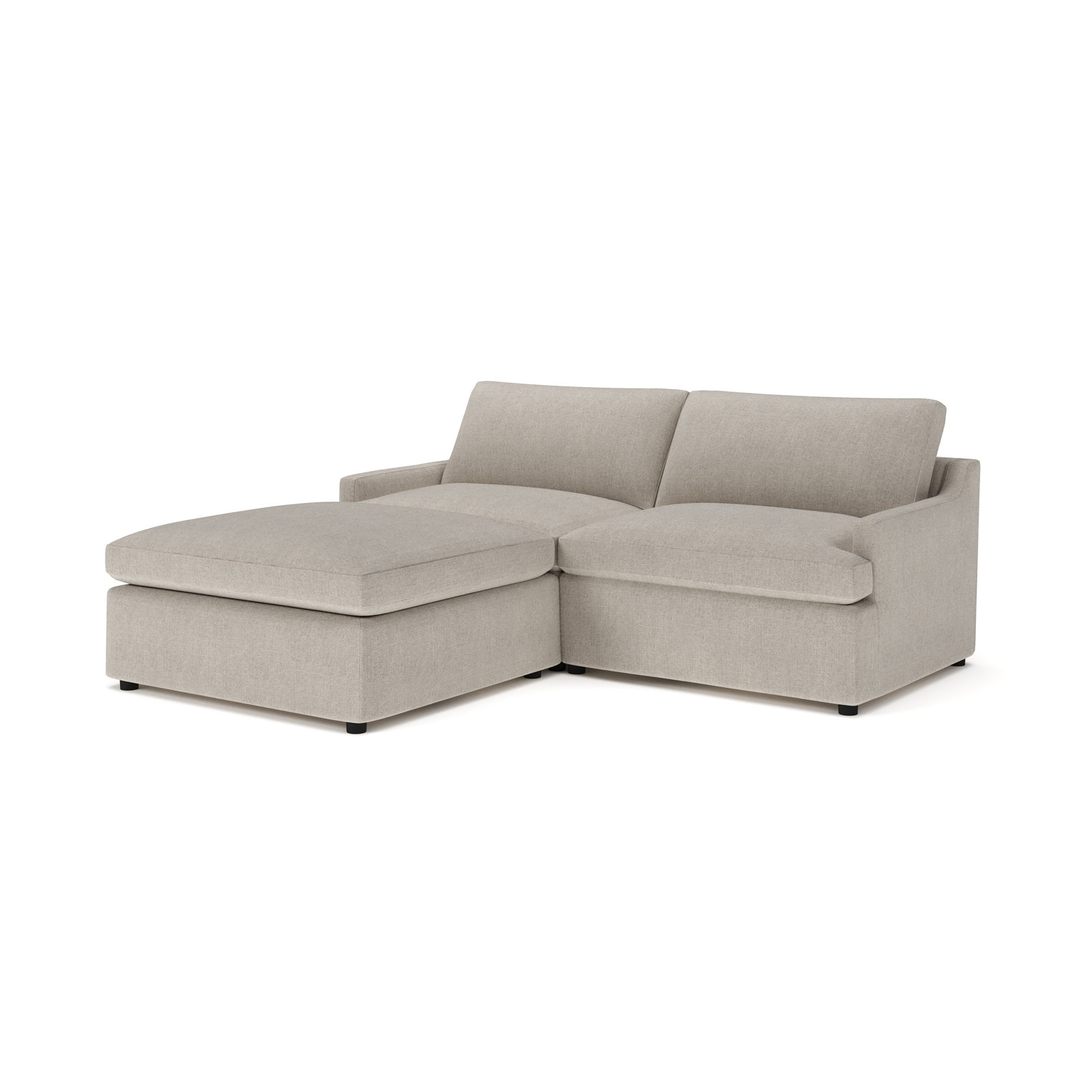 Essex Reversible Chaise Sectional, Monique Twine Textured Chenille
