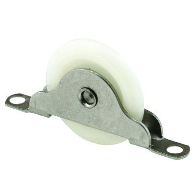 Prime-Line Wood Closet Door Roller, 1-3/16 in. Convex Roller, Bottom Mount