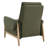  Upholstered Mannul Recliner with Solid Wood Legs and Padded Armrests-119783490