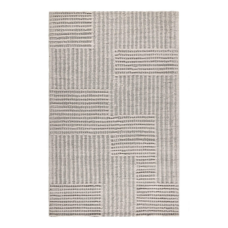Clayton Patchwork Area Rug in Gray, Rectangle 8' x 10'