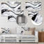 «Black and Grey Stone Abstract Waves II», décoration murale en métal moderne, impression sur métal-896599879