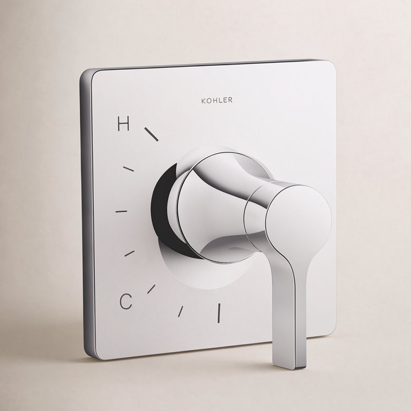 Venza Rite-Temp Pressure-Balancing Valve Trim, Polished Chrome