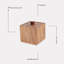 Boîte de rangement carrée en bois d'acacia avec couvercle