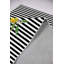 Tapis noir / blanc en polyester tissé à plat à rayures Adlingt-1993694153
